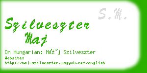 szilveszter maj business card